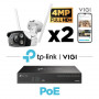 Kit vidéosurveillance 2 caméras Wi-Fi TP-Link VIGI 4MP H265+ vision de nuit 30 mètres
