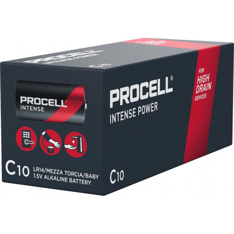 Pack 10 piles Duracell Intense CR123 3V