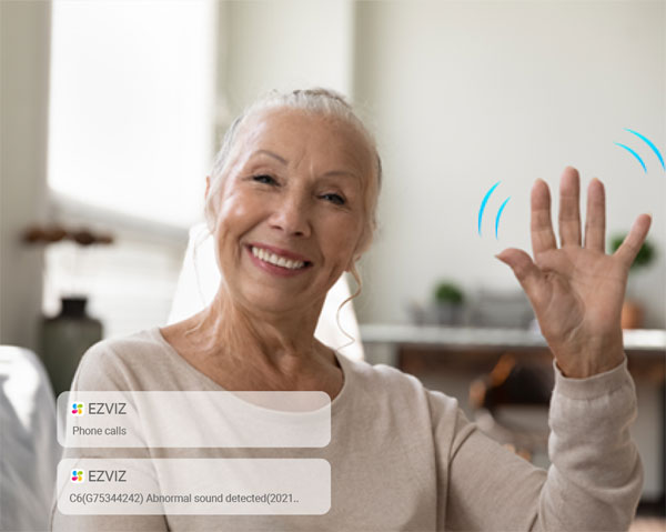 EZVIZ C6 signe de la main