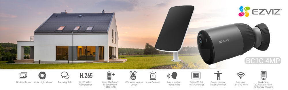 EZVIZ BC1C +panneau solaire