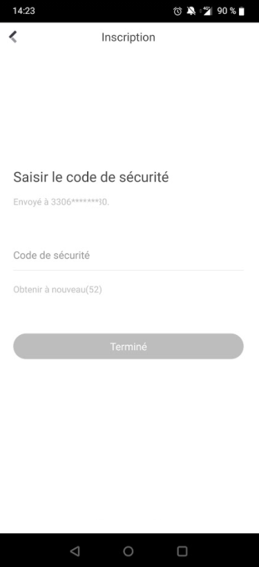 Code de sécurité par téléphone Hik-Connect