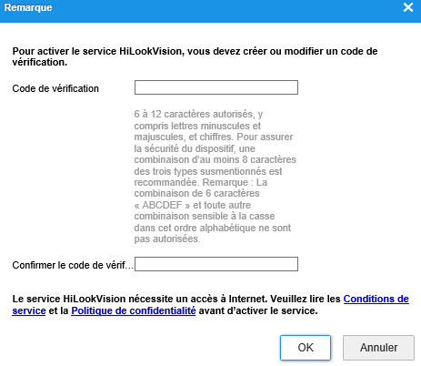 Création du code de vérification