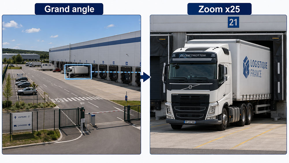 Illustration zoom vs grand angle