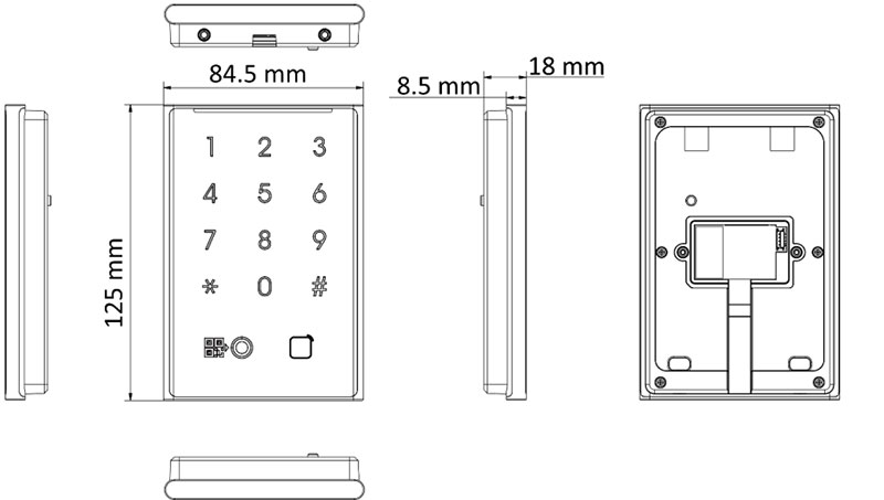 Schéma Hikvision DS-K1109DKB-QR