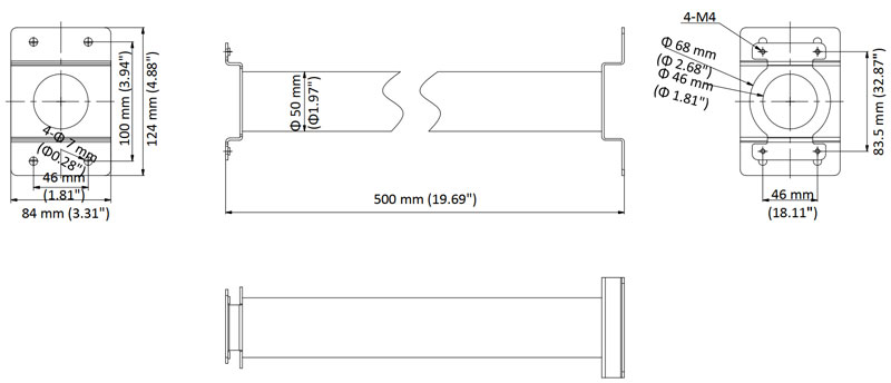 Hikvision DS-1691ZJ-M fixation suspendue pour plafond