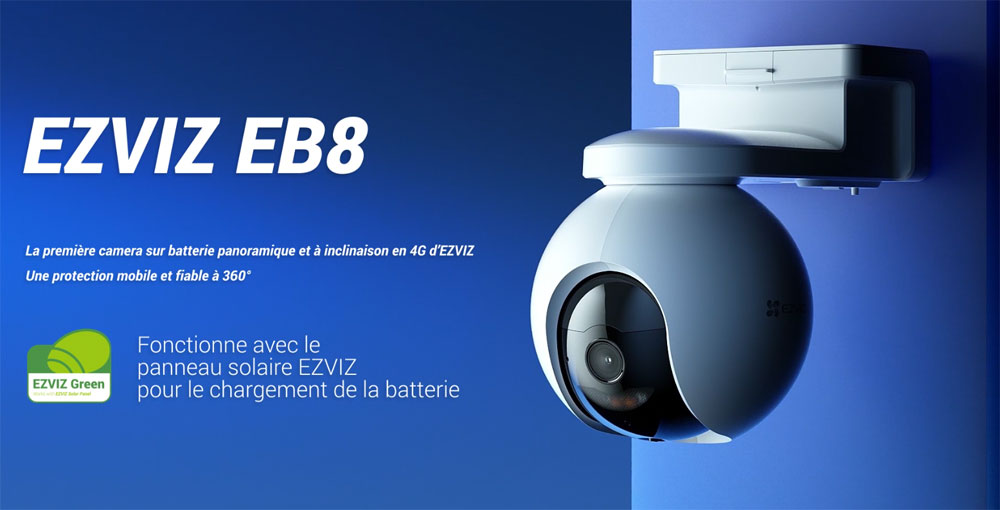 Caméra extérieure motorisée sur batterie EB8 4G, EZVIZ